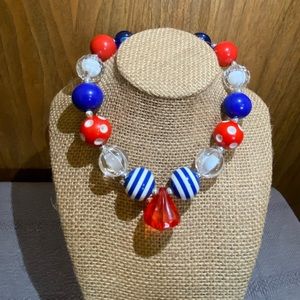 Red, White, and Blue Bubblegum Necklace